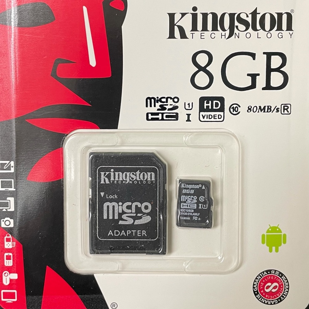 kingston micro sd 8gb card